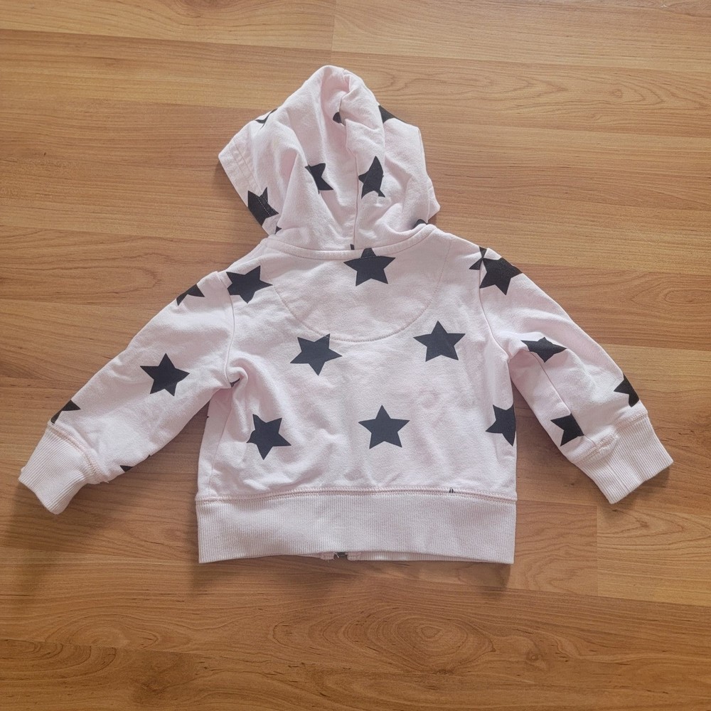 Primary Zipper Hoodie Pink w/ Stars 3-6 Months